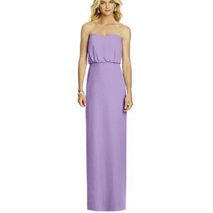 Purple Chiffon Blouson Full Length Long Evening Dress Maxi Gown After Six NWT